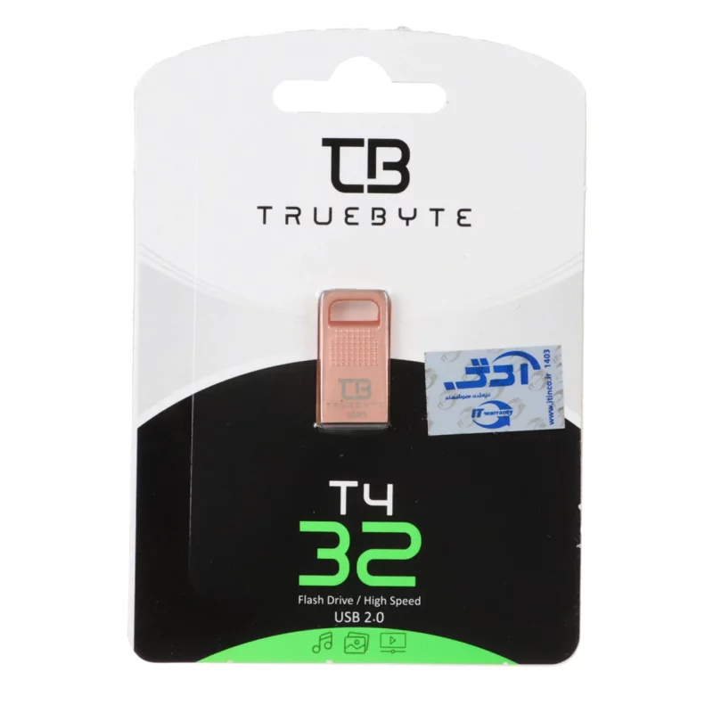 TRUEBYTE T4 USB2.0 Flash Memory - 32GB رزگلد (گارانتی مادام العمر شرکت آی تین) - تصویر 2
