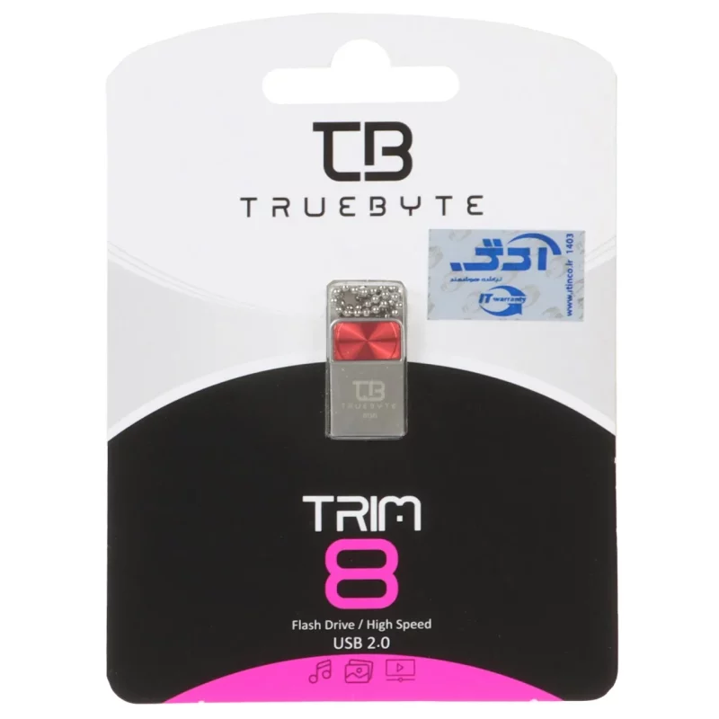TRUEBYTE TRIM USB2.0 Flash Memory - 8GB قرمز (گارانتی مادام العمر شرکت آی تین) - تصویر 2