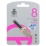 Queen DISK USB2.0 Flash Memory-8GB نقره ای طلایی (گارانتی مادام العمر شرکت آی تین)