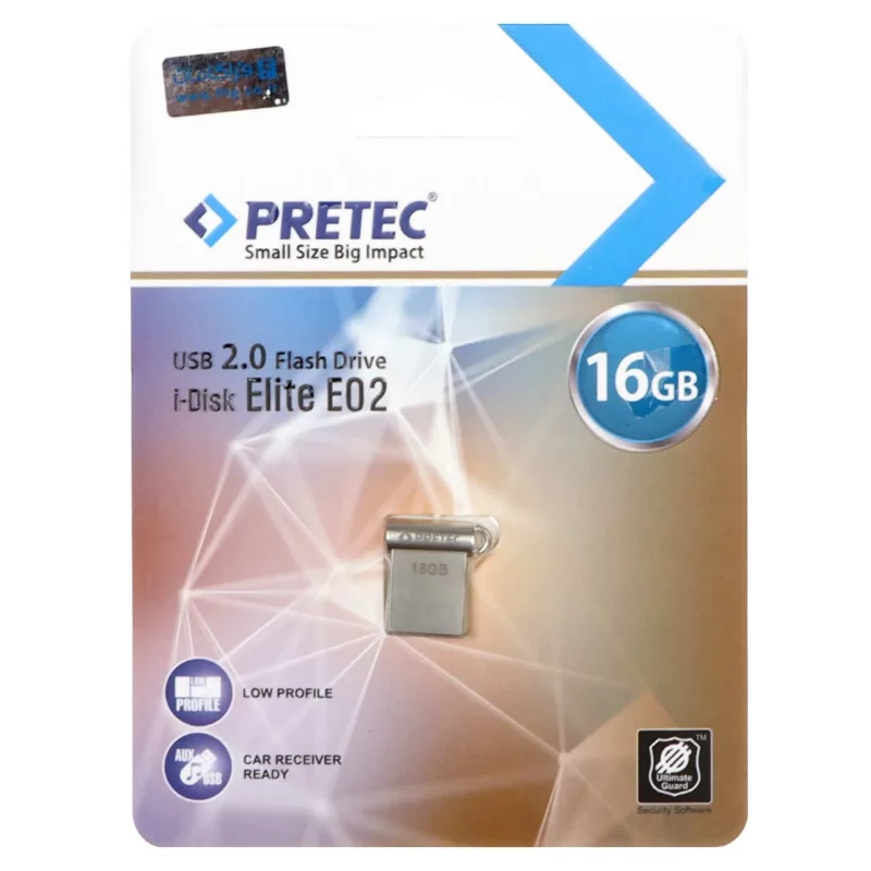 Pretec Elite E02 USB 2.0 Flash Memory - 16GB - نقره ای (گارانتی فراگامان) - تصویر 2