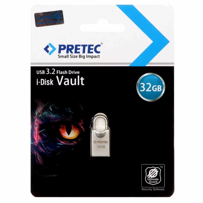 Pretec Vault USB 3.2 Flash Memory - 32GB - نقره ای (گارانتی فراگامان) - تصویر 2