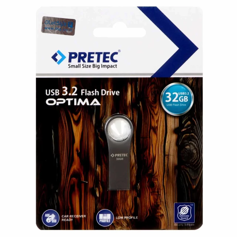 Pretec Optima USB 3.2 Flash Memory - 32GB - خاکستری (گارانتی فراگامان) - تصویر 2