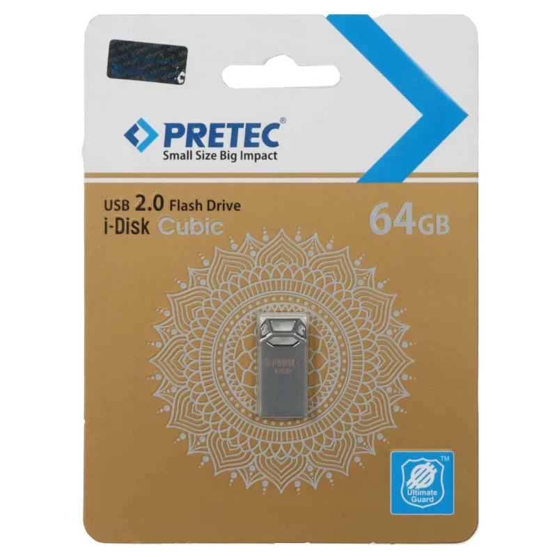 Pretec Cubic USB 2.0 Flash Memory - 64GB - نقره ای (گارانتی فراگامان) - تصویر 2