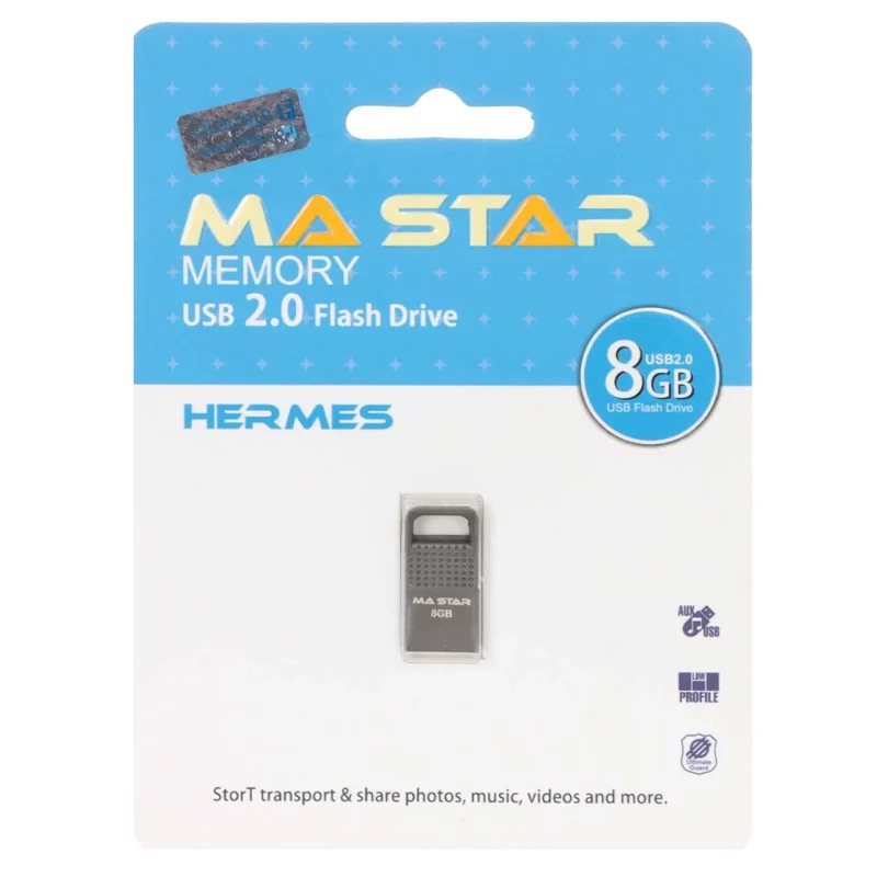 MA Star Hermes USB 2.0 Flash Memory - 8GB - خاکستری (گارانتی فراگامان) - تصویر 2