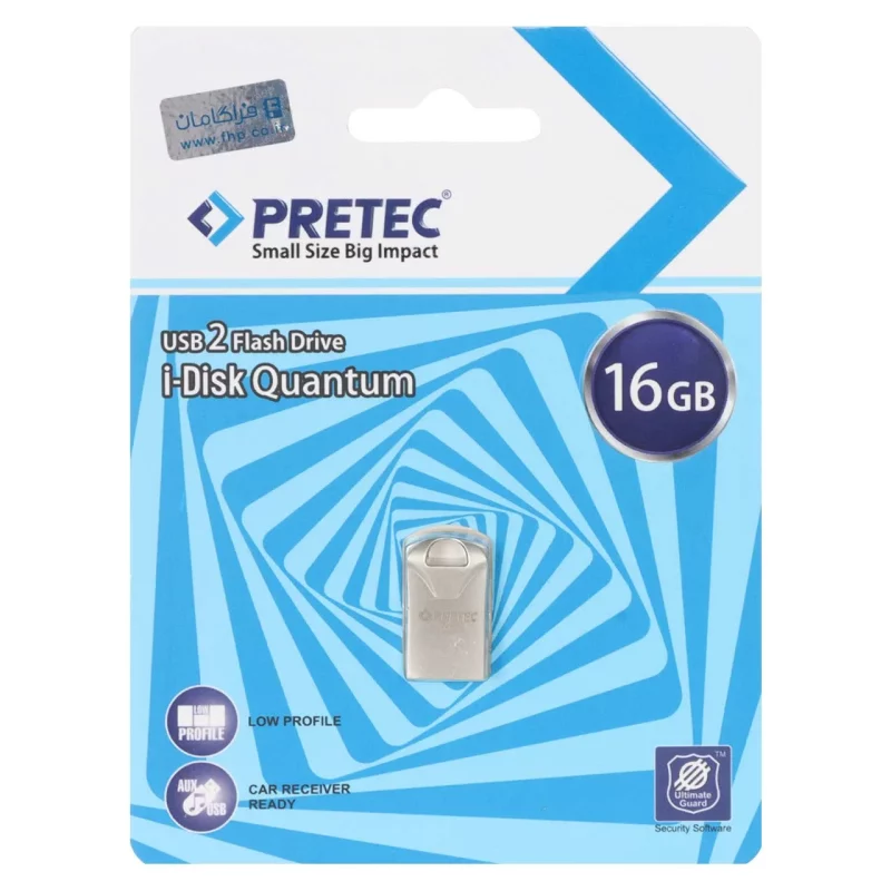 Pretec i-Disk Quantum USB 2.0 Flash Memory - 16GB - نقره ای (گارانتی فراگامان) - تصویر 2