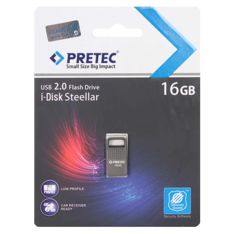 Pretec i-Disk Steelar USB 2.0 Flash Memory - 16GB - خاکستری (گارانتی فراگامان) - تصویر 2
