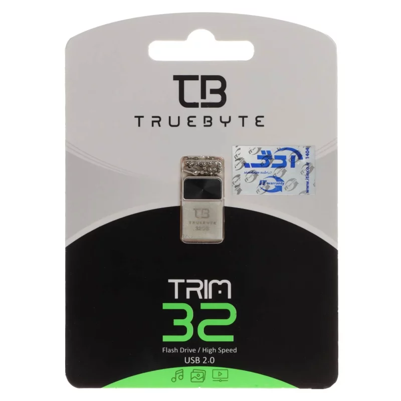 TRUEBYTE TRIM USB2.0 Flash Memory - 32GB مشکی (گارانتی مادام العمر شرکت آی تین) - تصویر 2