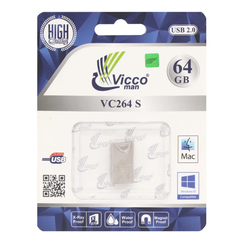 Vicco man VC264 S USB2.0 Flash Memory-64GB نقره ای - تصویر 2