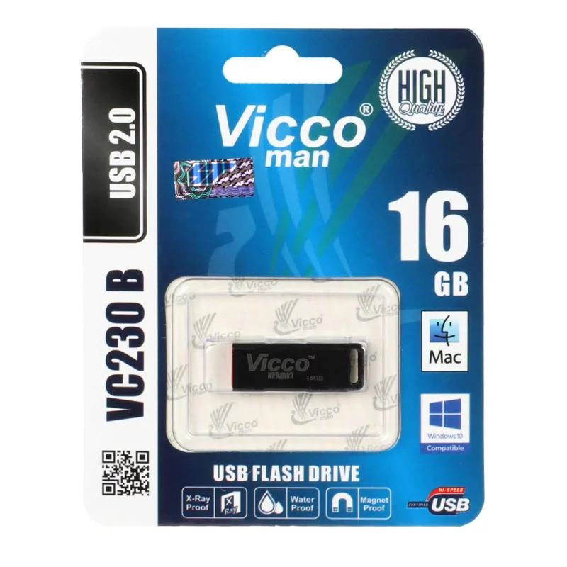 Vicco man VC230 B USB2.0 Flash Memory-16GB مشکی - تصویر 2
