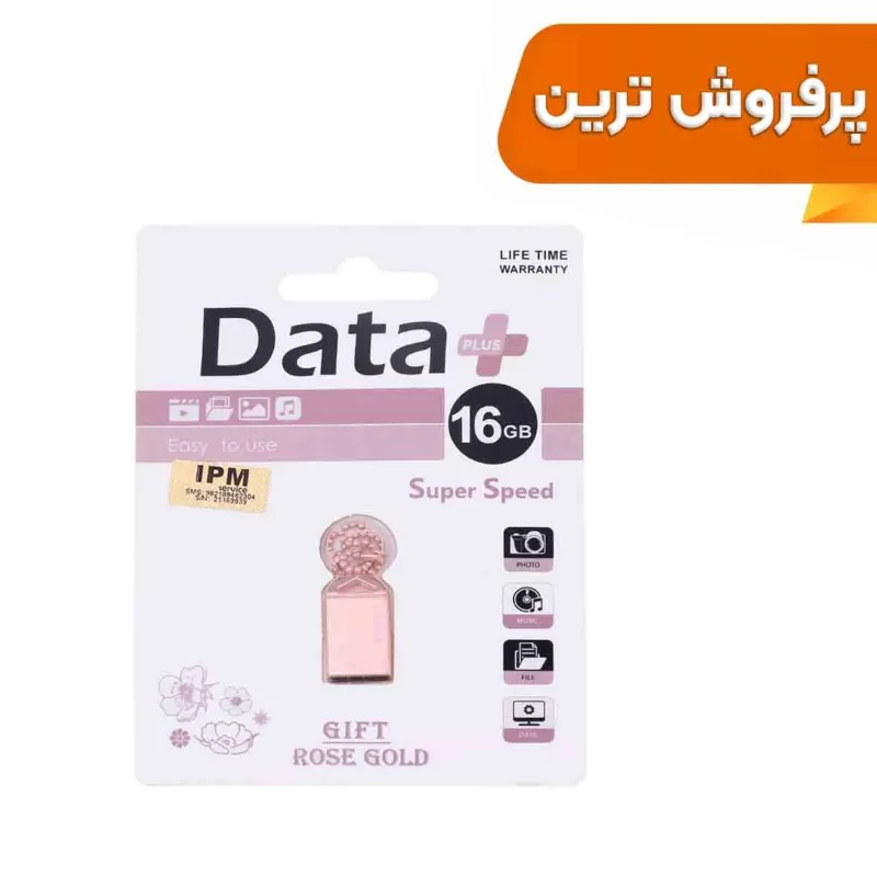 Data Plus Gift Rose Gold USB2.0 Flash Memory-16GB (گارانتی مادام العمر IPM) - تصویر 2