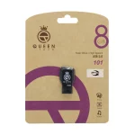 Queen tech-101 USB2.0 Flash Memory-8GB (گارانتی مادام العمر شرکت آی تین) مشکی