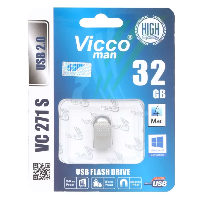 نقره ای Vicco man VC271 S USB2.0 Flash Memory-32GB - تصویر 2