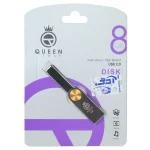 Queen DISK USB2.0 Flash Memory-8GB مشکی طلایی (گارانتی مادام العمر شرکت آی تین)
