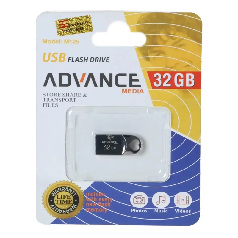 فلش مموری Advance Media مدل M125 USB2.0 ظرفیت 32GB - مشکی - تصویر 2