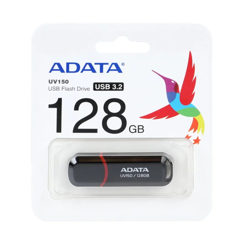 Adata UV150 USB 3.2 Flash Memory-128GB مشکی - (گارانتی پنج ساله آونگ) - تصویر 2