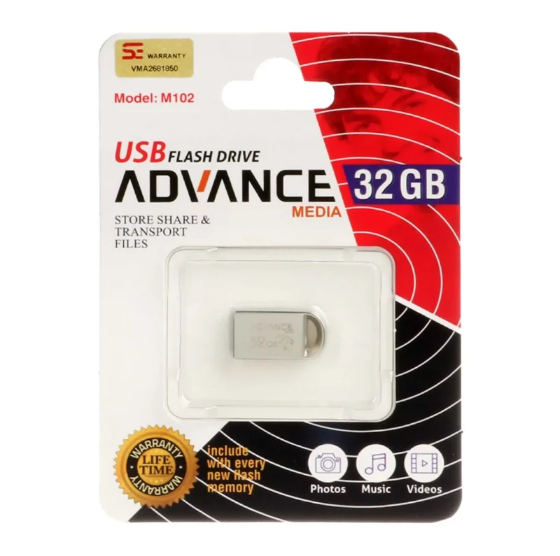 فلش مموری Advance USB2.0 مدل M102 ظرفیت 32GB - نقره ای - تصویر 2