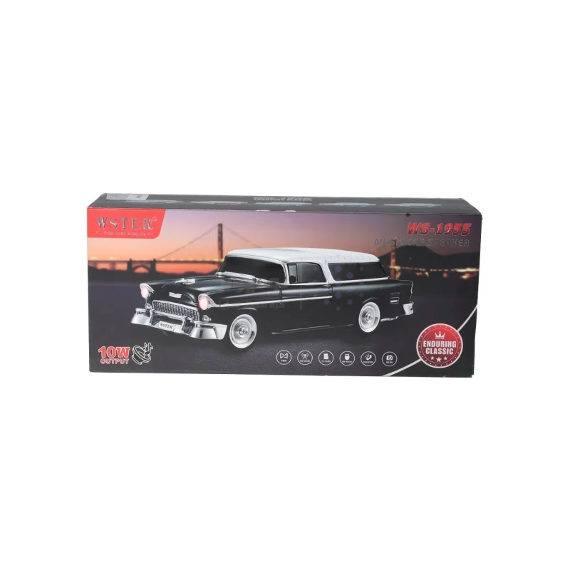 اسپیکر بی سیم طرح ماشین کلاسیک WSTER مدل WS-1955 - سبز آبی - MMX - تصویر 8