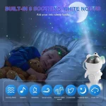 اسپیکروچراغ خواب آسمان مجازی طرح فضانورد - سفید - BSA (همراه ریموت کنترل) - تصویر 8
