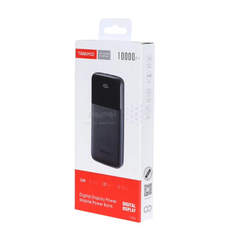 پاوربانک Tranyoo 10W 10000mAh مدل T-D08 - مشکی - تصویر 5