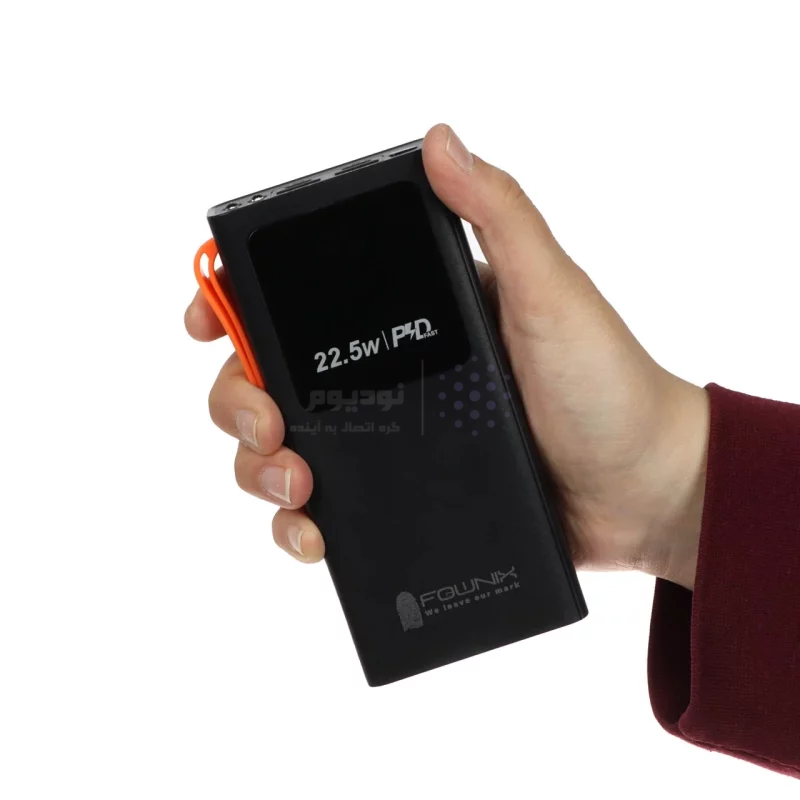 پاوربانک (PD و فست شارژ) Fownix 22.5W 20000mAh مدل G01 - مشکی - تصویر 8