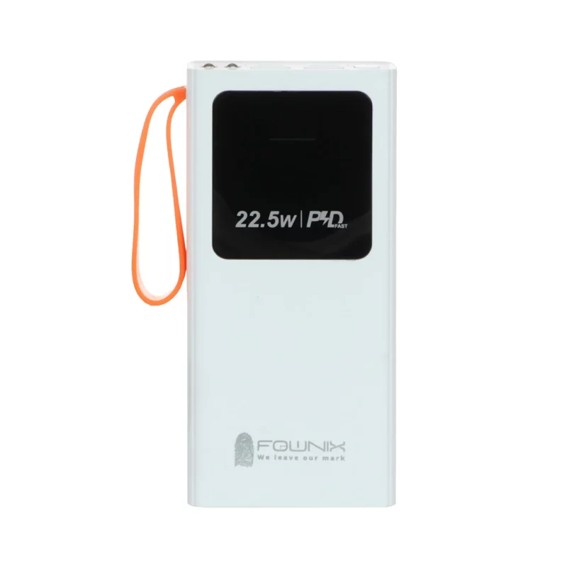 پاوربانک (PD و فست شارژ) Fownix 22.5W 20000mAh مدل G01 - سفید - تصویر 2