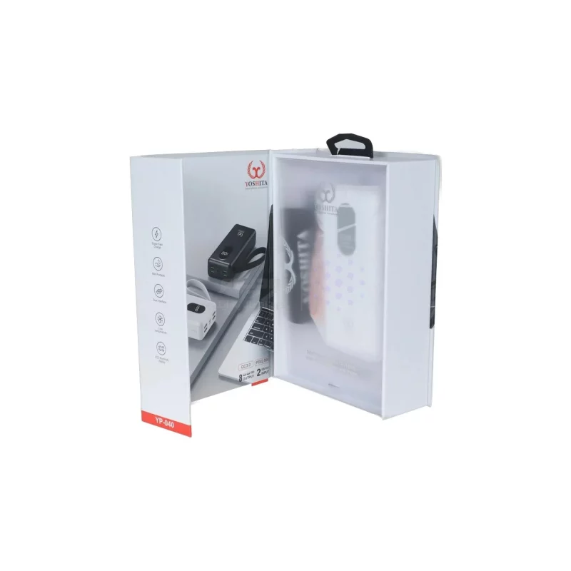 پاوربانک فست شارژ Yoshita 30000mAh مدل YP-040 22.5W - سفید - MMS (گارانتی 6 ماهه YA) - تصویر 7
