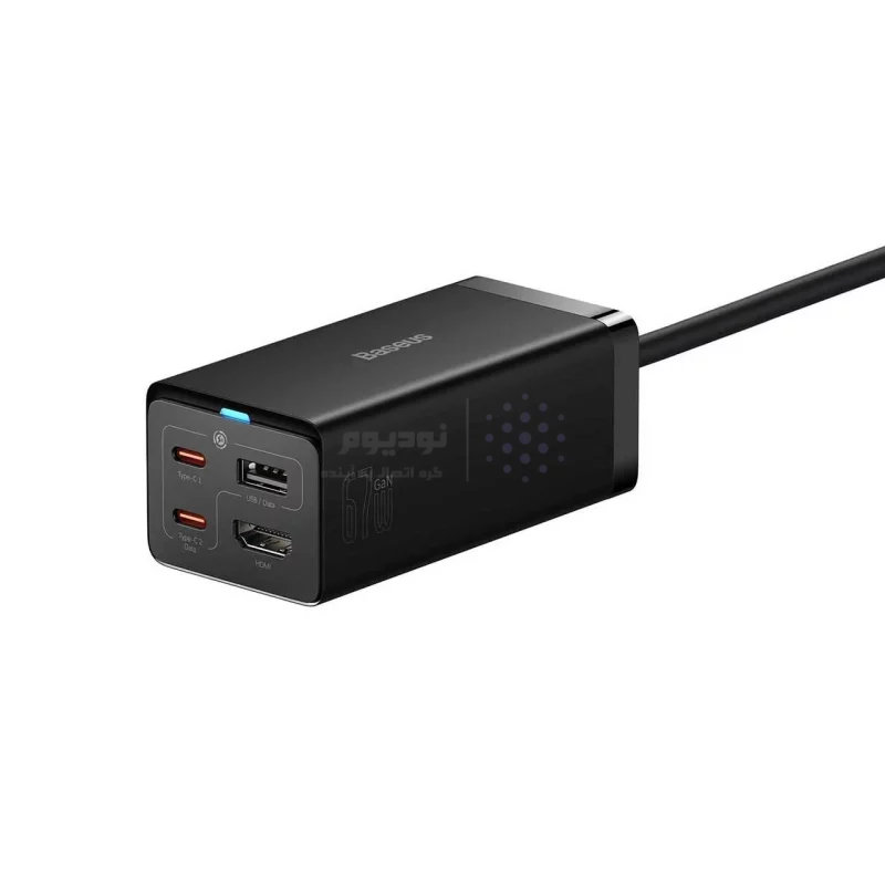شارژر رومیزی فست چهار پورت Baseus مدل Gan5 Pro CCGP110201 67W - مشکی (گارانتی آونگ) - تصویر 4