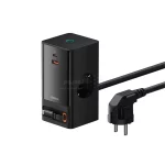 شارژر رومیزی فست چندکاره Baseus مدل PowerCombo Tower PowerStrip 65W - مشکی (گارانتی 24 ماهه آونگ) - تصویر 7