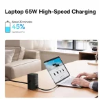 شارژر رومیزی فست چندکاره Baseus مدل PowerCombo Tower PowerStrip 65W - مشکی (گارانتی 24 ماهه آونگ) - تصویر 9