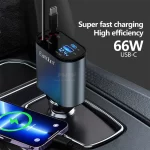 شارژر فندکی PD و فست چهار پورت Earldom مدل CC38 66W - خاکستری - تصویر 8