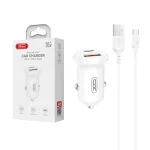 شارژر فندکی فست دو پورت XO مدل XO-CC69 30W - سفید