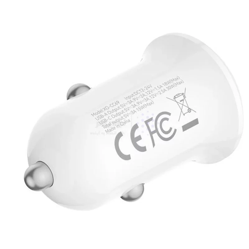 شارژر فندکی فست دو پورت XO مدل XO-CC69 30W - سفید - تصویر 5
