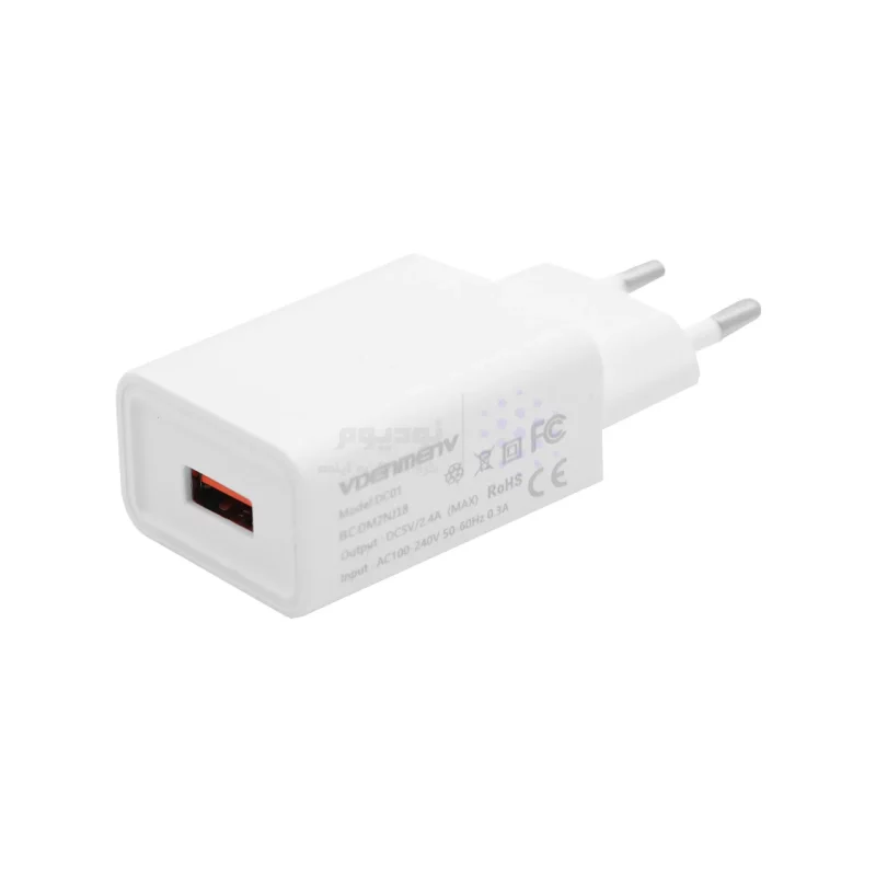 شارژر دیواری فست تک پورت DENMEN مدل DC01 - سفید - MN(بدون پک) - تصویر 3