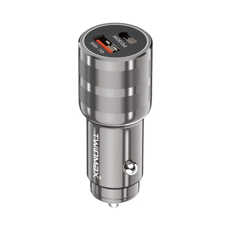 شارژر فندکی PD و فست دو پورت TwinMax مدل MX-28 48W - مشکی - تصویر 2