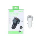 شارژر فندکی PD و فست دو پورت مدل X05 60W - سفید - ASP (گارانتی شش ماهه آروین)