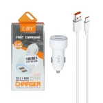 شارژر فندکی فست دو پورت UBY مدل U-C12 - سفید - ASP (گارانتی شش ماهه آروین)