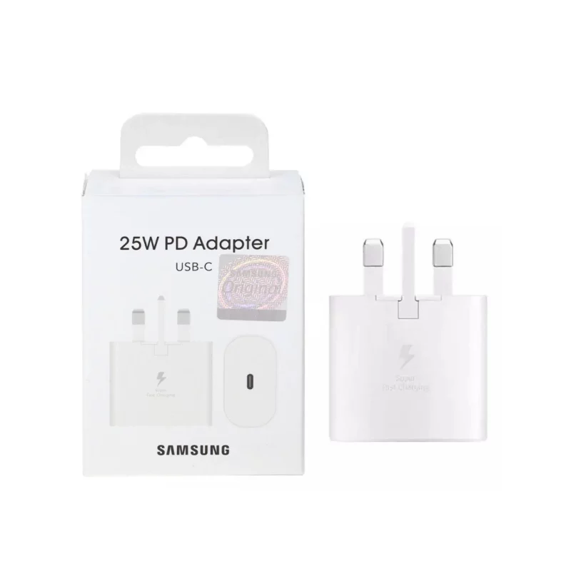 شارژر دیواری سه پین PD و فست تک پورت Samsung مدل EP-TA800 25W - سفید - MMX (اصل چین) - تصویر 2