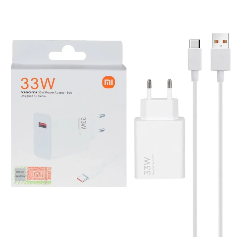 شارژر دیواری فست تک پورت Xiaomi مدل MDY-11-EZ 33W به همراه کابل شارژ Type-C - سفید - MMX (اصل چین) - تصویر 2