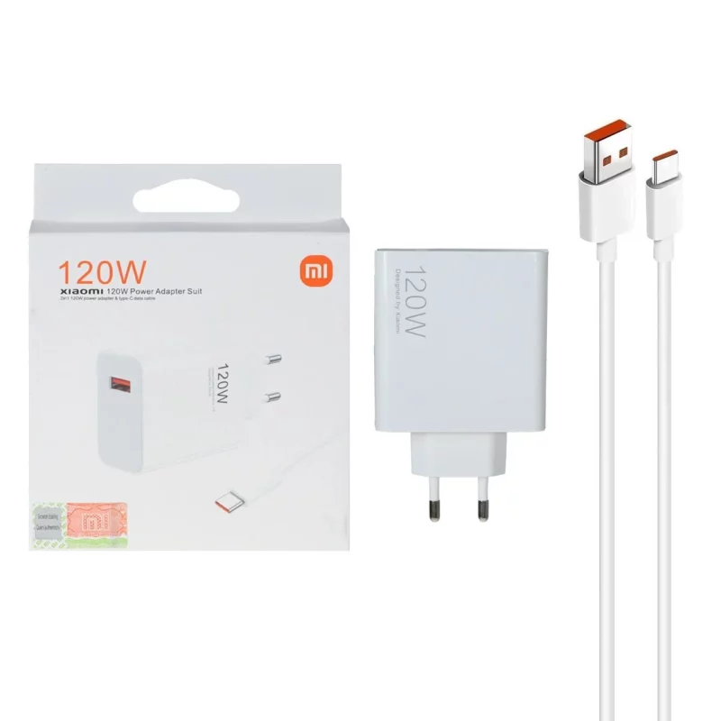 شارژر دیواری فست تک پورت Xiaomi مدل MDY-11-EZ 120W به همراه کابل شارژ Type-C - سفید - MMX (اصل چین) - تصویر 2