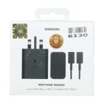 شارژر دیواری PD و فست Samsung مدل EP-T4511 45W به همراه کابل شارژ Type-C To Type-C - مشکی -ASP (گارانتی شش ماهه آروین) - تصویر 3