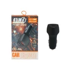 شارژر فندکی PD و فست دو پورت مدل CC-84 45W - مشکی - DST (گارانتی شش ماهه)