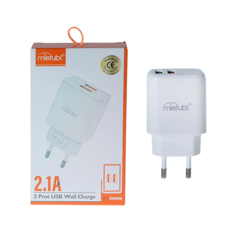 شارژر دیواری فست دو پورت Mietubl مدل MTB-CS01E 12W - سفید (گارانتی شش ماهه AZR) - تصویر 2