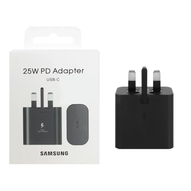 شارژر دیواری سه پین PD و فست تک پورت Samsung مدل EP-TA800 25W - مشکی (گارانتی شش ماهه نیکان همراه) - تصویر 2