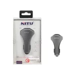 شارژر فندکی فست دو پورت NITU مدل CC15 - خاکستری (گارانتی 18 ماه تعویض نیکان همراه)