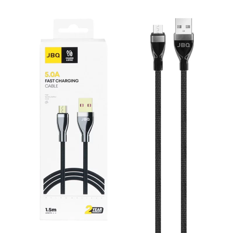 کابل شارژ 1.5 متری فست اندروید JBQ مدل CA-504 - مشکی (گارانتی یکساله رصاصی) - تصویر 2