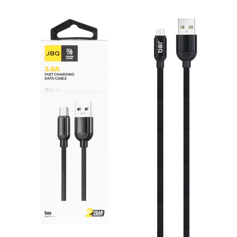 کابل شارژ فست اندروید JBQ مدل CA-610 - مشکی (گارانتی یکساله رصاصی) - تصویر 2