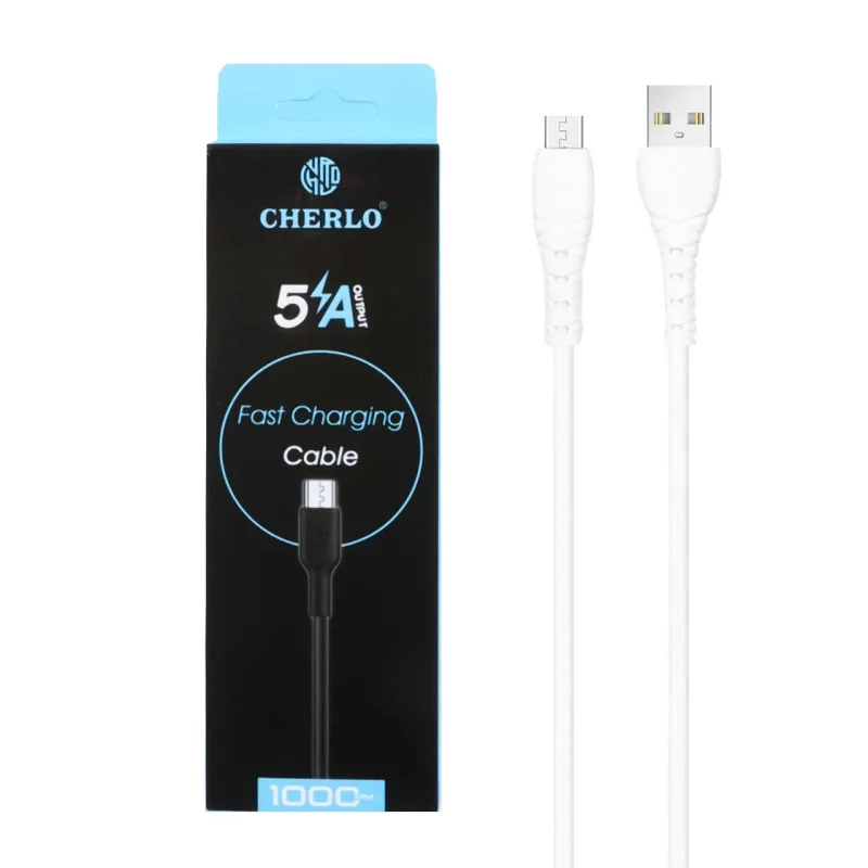 کابل شارژ فست اندروید CHERLO مدل CH-V810 - سفید - SMO - تصویر 2
