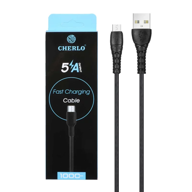 کابل شارژ فست اندروید CHERLO مدل CH-V810 - مشکی - SMO - تصویر 2