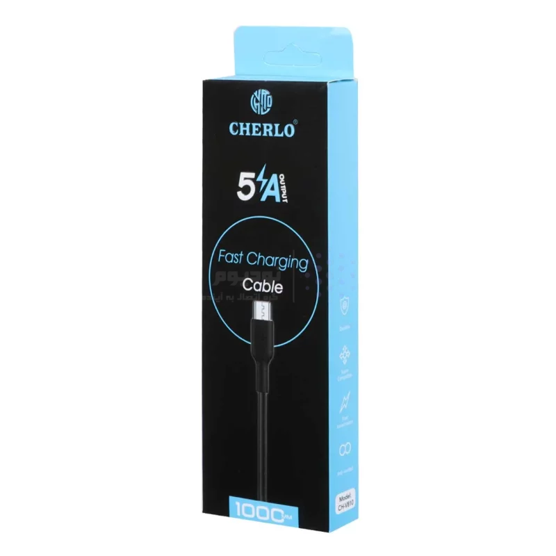 کابل شارژ فست اندروید CHERLO مدل CH-V810 - مشکی - SMO - تصویر 4