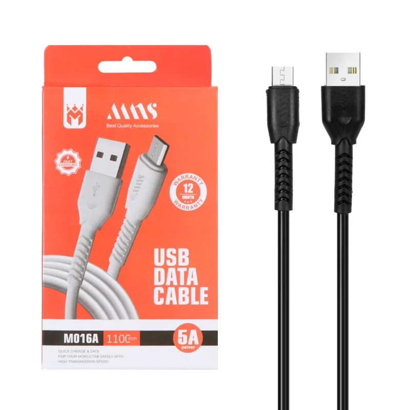 کابل شارژ فست 1.1 متری اندروید MNS مدل M016A - مشکی - SMO - تصویر 2